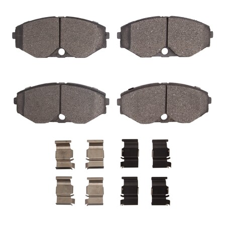 Dynamic Friction Co 3000 Semi-Metallic Brake Pads Hardware Kit, Low Dust, 100% Copper Free, 100% Asbestos-free, Front 1311-0486-01